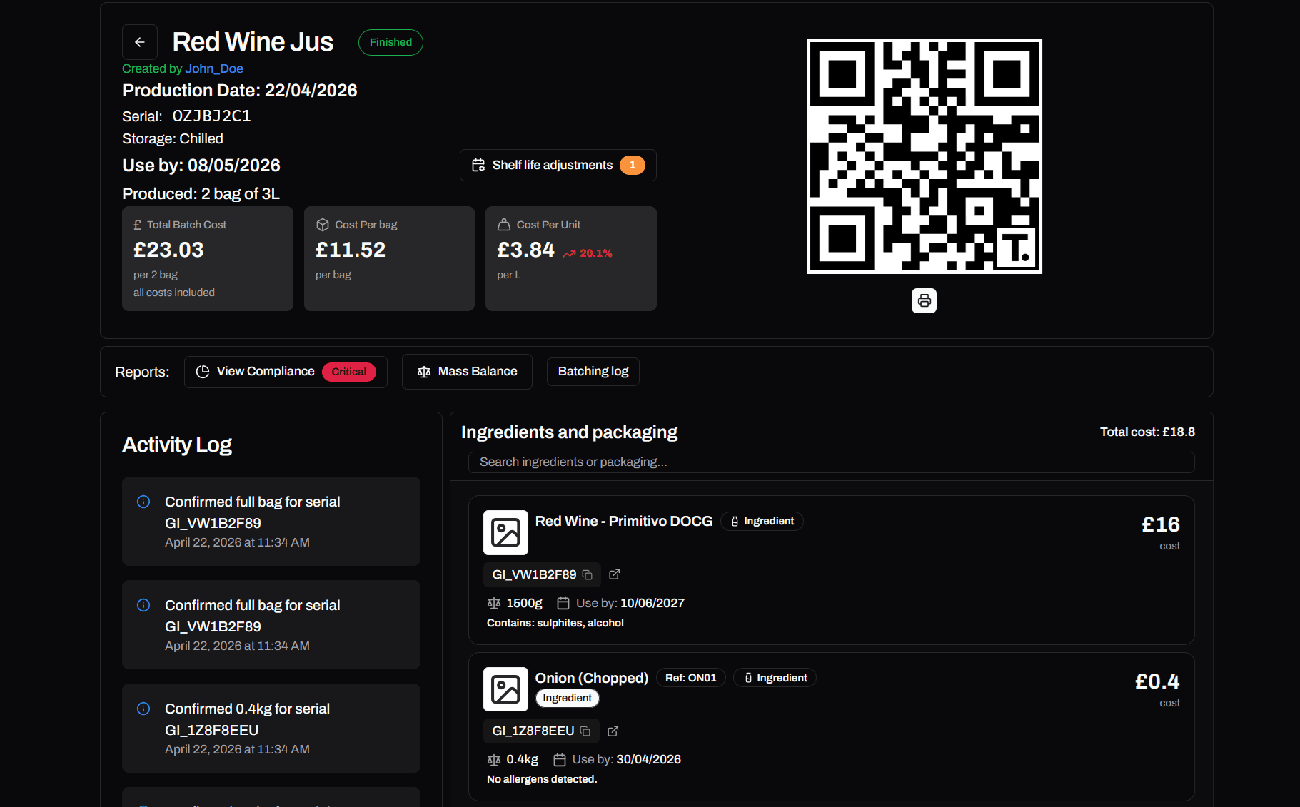 Compliance & Traceability